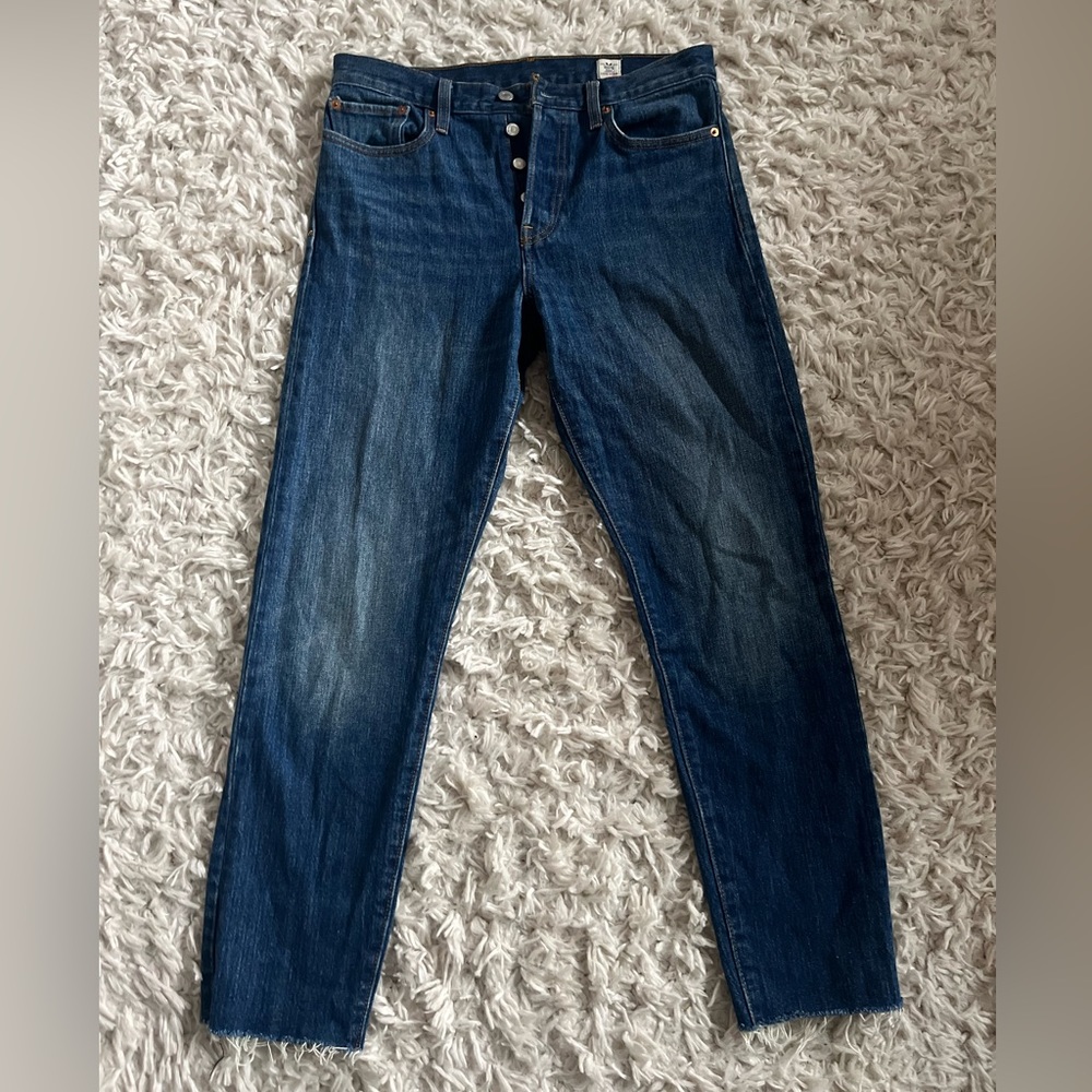 Levi’s wedgie high rise straight leg jeans